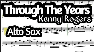 Through The Years Alto Sax Sheet Music Backing Track Play Along Partitura