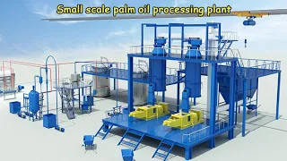 Small scale palm oil processing plant, palm oil milling machine introduction video