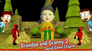 Grandpa and Granny 2 Nights Hunter in Squid Game Chapter | Shiva and Kanzo Gameplay