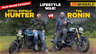 Royal Enfield Hunter 350 vs TVS Ronin Comparison Review | Distinct Yet Contrasting | Zigwheels.com