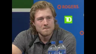 Canucks Brock Boeser Emotional Talking About Dad