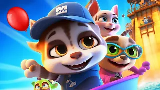 TALKING TOM SPLASH FORCE. The victory over Raccoons is close! Cartoon game.