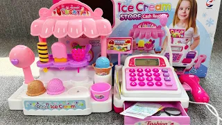 Satisfying open cute Pink Ice Cream shop cash register toys | review toys ASMR