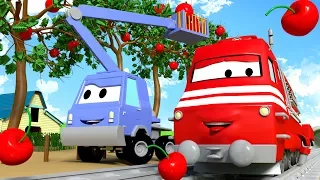 Troy The Train and Chuck the Cherry Picker in Car City | Cars & Trucks cartoon for children