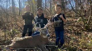 6-Year-Old First Deer (BUCK) with Dad and Brother