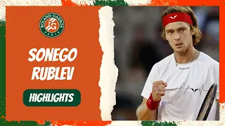 Andrey Rublev vs Lorenzo Sonego - Round 3 Roland-Garros 2023 Highlights Gameplay