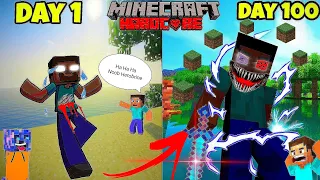 I Survived 100 Days As HEROBRINE In Hardcore Minecraft (Hindi Video)