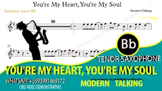 Modern Talking - You're My Heart, You're My Soul -Tenor Sax Bb videoscore (demo)