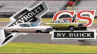 1969 Chevrolet Chevelle COPO drag racing 1971 Buick GS 455 FACTORY STOCK DRAG RACE - no commentary