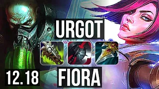 URGOT vs FIORA (TOP) | Rank 3 Urgot, 500+ games, 11/3/4, Dominating | EUW Challenger | 12.18