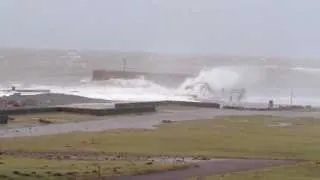 Severe Storm, Whitehaven Coastguard. Harrington Harbour, Cumbria