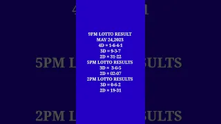 pcso lotto result may 24,2023