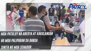 Mga patuloy na aberya at kakulangan ng mga paliparan sa bansa sinita ng mga Senador | TV Patrol