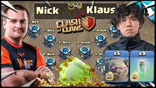 Klaus used 5 Golems & 9 Invisibility Spells vs Nick!!! PRO vs PRO!!