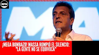 ¡MEGA BOMBAZO! Massa ROMPIÓ EL SILENCIO y REAPARECIÓ tras las elecciones: "La gente NO SE EQUIVOCA"