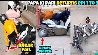 Papa Ki Pari 🤣 Papa Ki Pari scooty | Papa Ki Pari Nikli Scooty Lekar | accident | comedy video