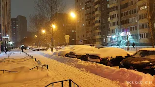 Туарег 4*4 / снегопад в Тюмени 22.12.2021, 18 мм осадков