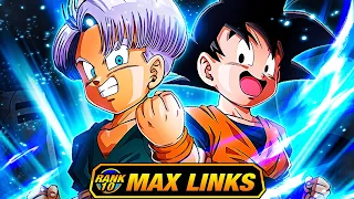 AMAZING LR EZA!! LEVEL 10 LINKS 100% RAINBOW STAR EZA LR TRUNKS & GOTEN! (DBZ: Dokkan Battle)