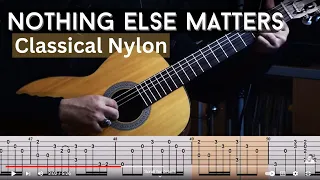 Nothing Else Matters nylon classical guitar cover + tutorial tabs #NothingElseMatters