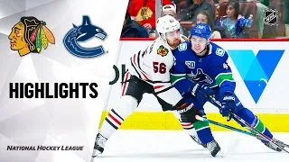 NHL Highlights | Blackhawks @ Canucks 1/2/20