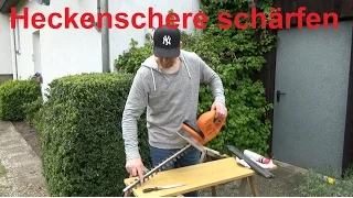 Heckenschere schärfen Messer Heckenschere schärfen schleifen Gartenschere stumpf