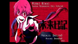 Mirai Nikki Opening One - Kuusou Mesorogiwi [English Fandub] FULL VERSION