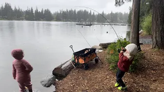 Pine Lake Kids Trout Fishing!