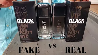 Fake vs Real Carolina Herrera 212 VIP Black Perfume 100 ml