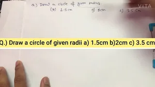 Draw a circle of given radii