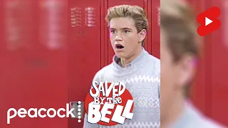 Slater Crashes a Car in School #shorts | Saved by the Bell