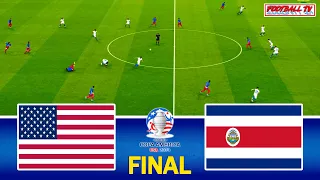 USA vs COSTA RICA 2024 - COPA AMERICA FINAL | Full Match All Goals | eFootball PES Gameplay