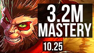 WUKONG vs AATROX (TOP) | 5/0/7, 3.2M mastery, 1300+ games | KR Master | v10.25