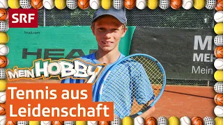 Aufschlag auf dem Tennisplatz | Mein Hobby | SRF Kids – Kindervideos