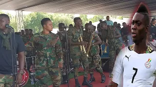 Ghana Armed Forces Accra Grovy Band played Sorrowful Highlife Songs At Christian Atsu's Burial Ser