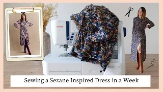 Sewing a Sezane inspired dress in a week | How to hack a dress pattern to be button down