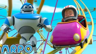 Epic Backyard Rollercoaster! | ARPO The Robot | Funny Kids Cartoons | Kids TV Full Episodes