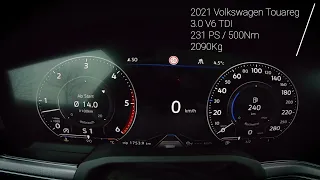 2021 Volkswagen Touareg 3.0 V6 TDI (231PS) 0-100 Km/h Acceleration (1080p/60fps)
