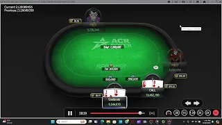 final table stream from the poker site of missing portion from last game...