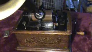 1898 Columbia BROWN WAX Phonograph Cylinder "PAWN BROKER SALE OF UNREDEEMED PLEDGES" Russell Hunting