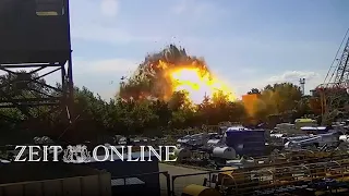 Ukraine: Video soll Raketeneinschlag in Einkaufszentrum in Krementschuk zeigen