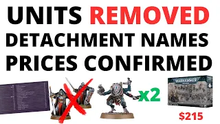 Units Removed, Detachment Names and Battleforce Prices! Adepta Sororitas and Genestealer Cults