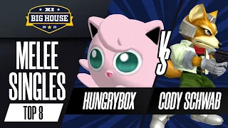 Hungrybox (Jigglypuff) vs Cody Schwab (Fox) - Melee Singles Losers Top 8 - The Big House 11