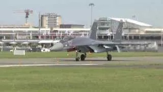 SU-35 flying at the Paris Airshow