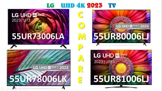 LG 55UR73006LA vs  55UR78006LK Vs 55UR80006LJ vs 55UR81006LJ TV Comparison 2023 Arvizas