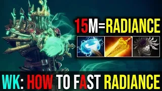 [Wraith King] How to Fast Farm 15Min Radiance Immortal Rank Patch 7.18 | Dota 2 FullGame