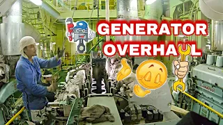 OVERHAULING OF THE SHIP'S GENERATOR ENGINE ( DAIHATSU 5DC-17A) |  CarMikhail | Seaman Vlog |