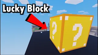 My Friends Trapped me inside a Lucky Block.. (Roblox Bedwars)