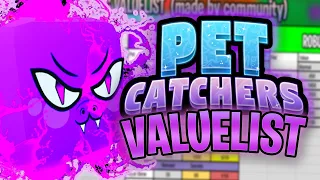 NEW PET CATCHERS ACCURATE VALUELIST!! (PATO'S VALUELIST)