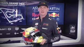 Max Verstappen onthult zijn speciale #AustrianGP #Jumbo helm