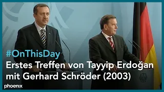 Erstes Treffen von Tayyip Erdoğan als Ministerpräsident mit Bundeskanzler Gerhard Schröder (2003)